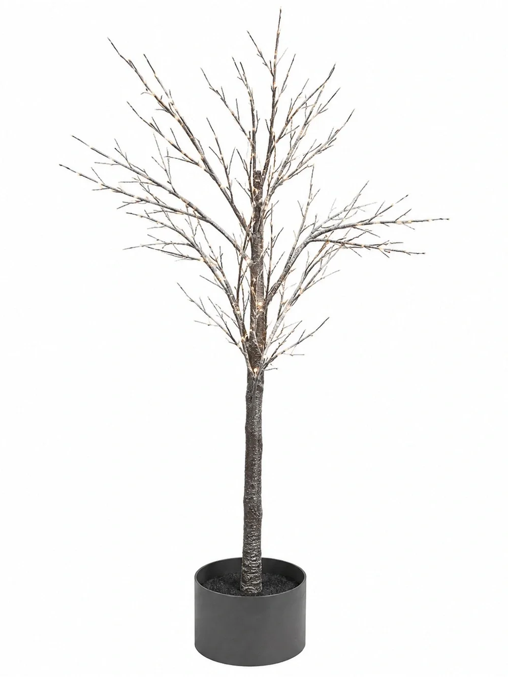 white birch Brown Birch Branch LED Tree with Planter